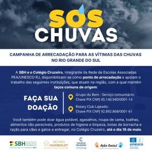 CONVÊNIO: Colégio Cruzeiro faz campanha para ajudar o RS